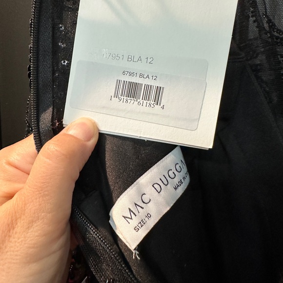 MacDuggal 67951 Embellished Illusion Long Sleeve midi dress - Picture 11 of 11